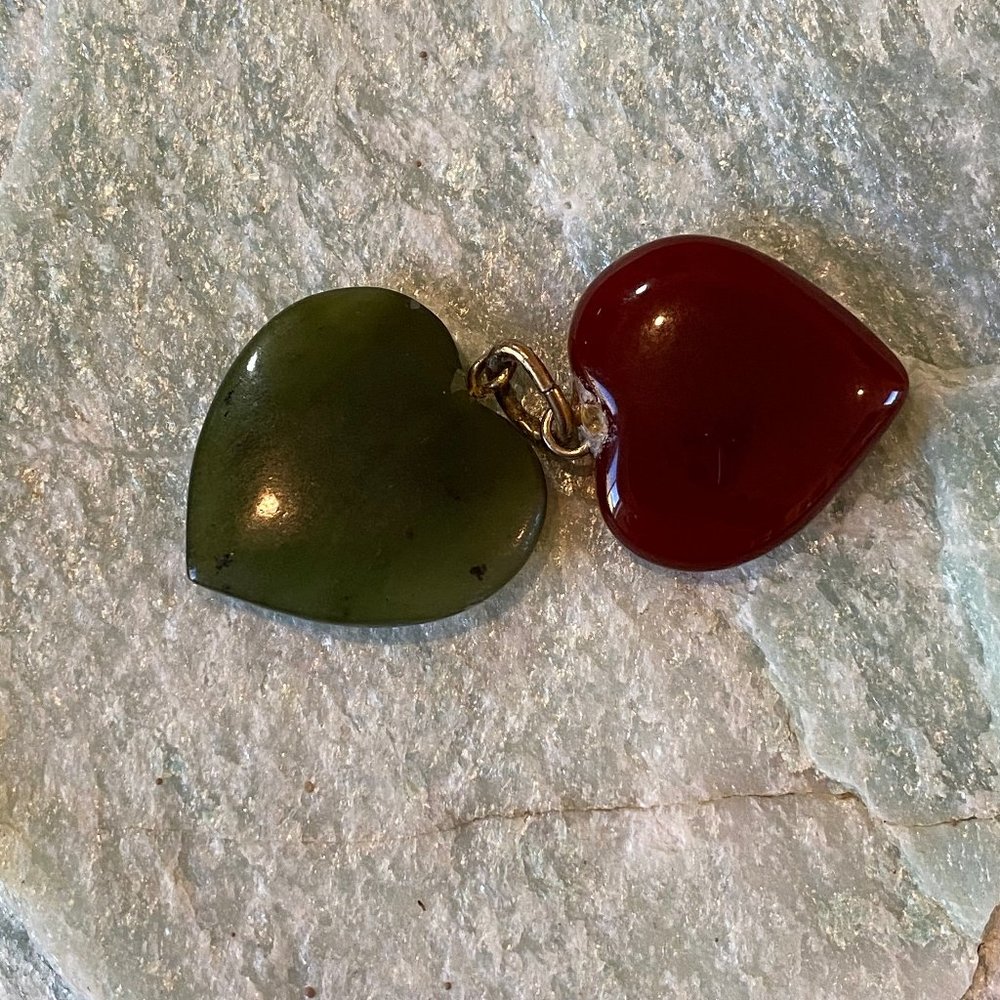 Jade Stone Heart Charm